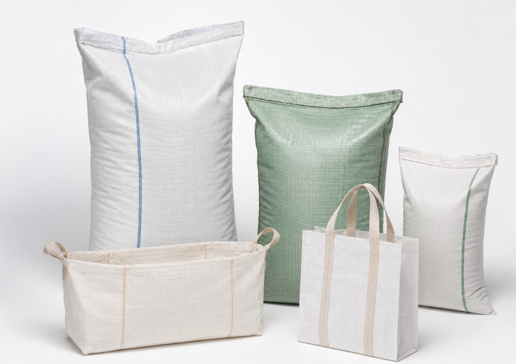 Rice grains representing products prepared for custom-size woven packaging