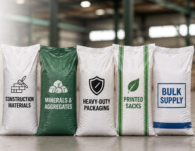 Industrial construction and bulk-material handling site