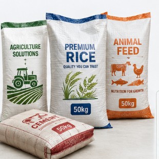 Representative industrial production environment for PP woven bag manufacturing workflow