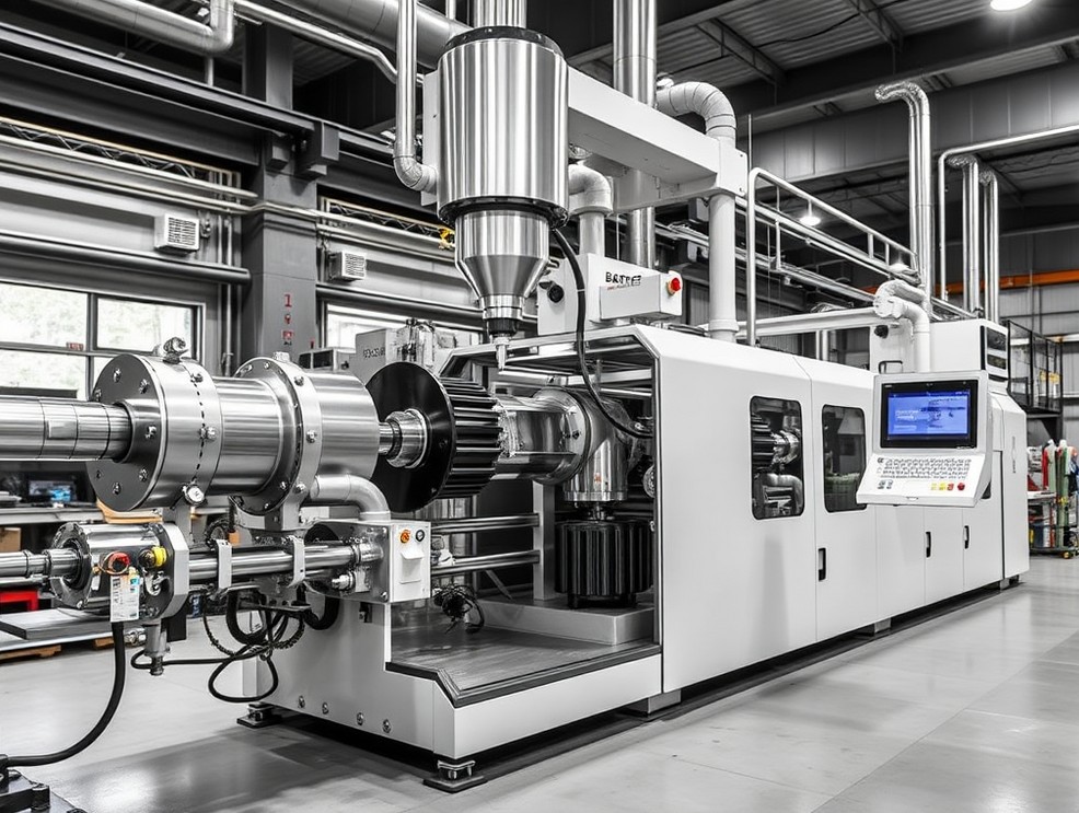 Representative polymer extrusion and material-processing machinery